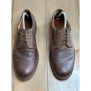 Trask Shoes Mens Size 10 Brown Leather Oxford Work Casual Lace Up 30-0160